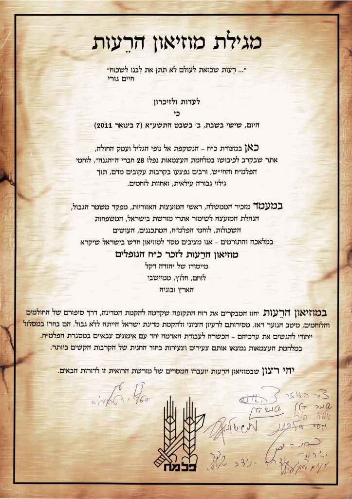 קלף מוזיאון הרעות